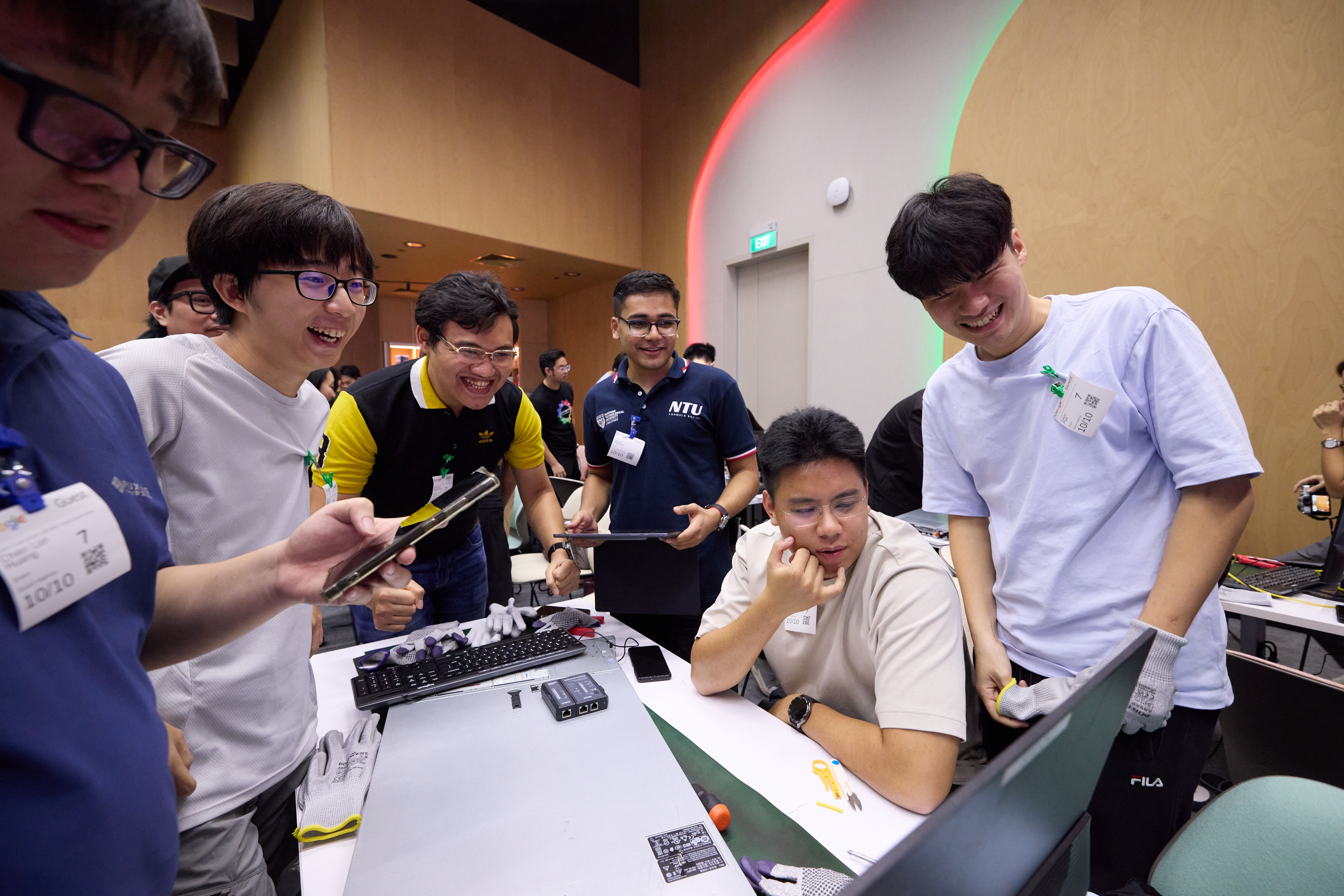 Team celebrating completion